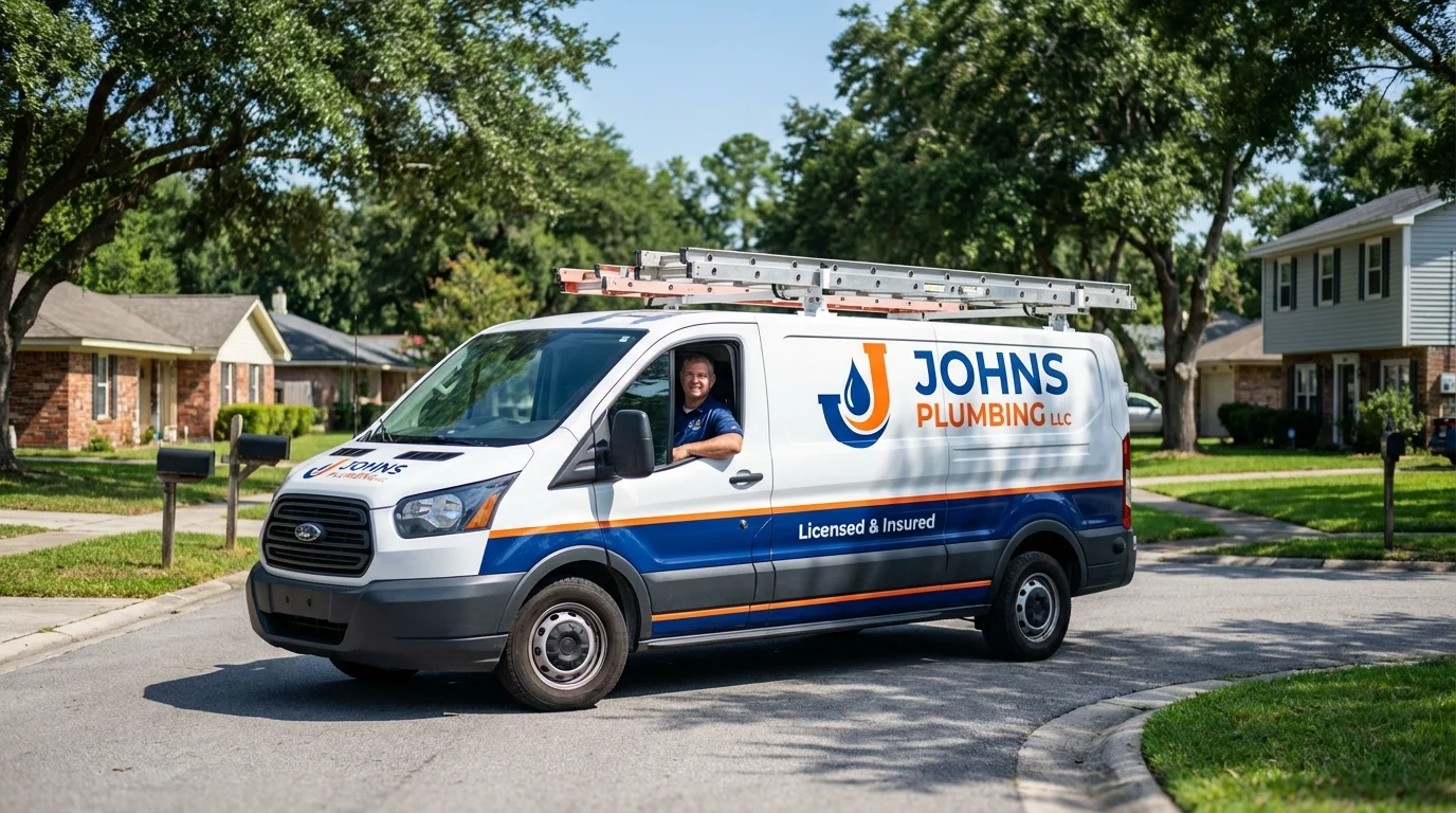 Johns Plumbing LLC service van in Arenas Valley, NM
