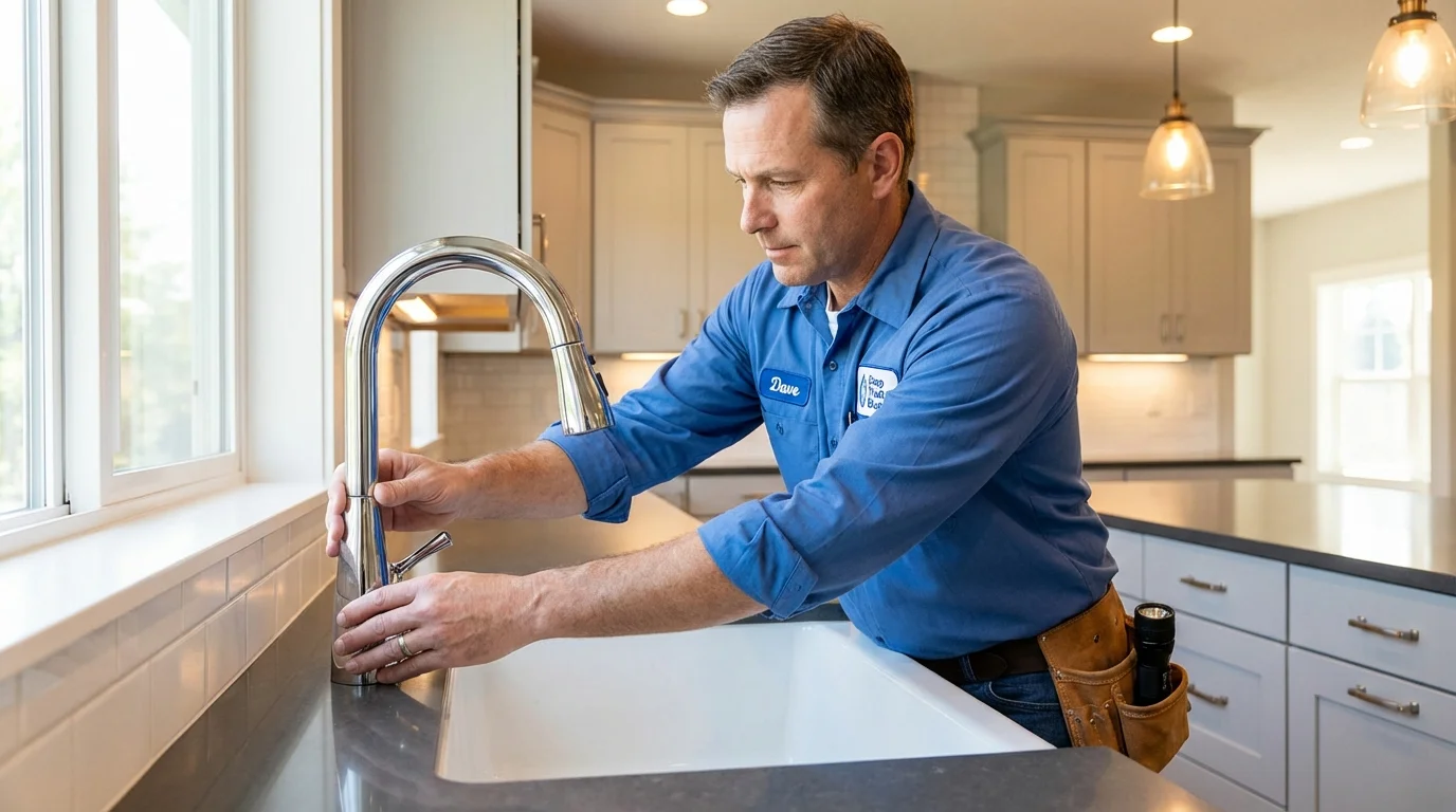 Kitchen faucet installation by Johns Plumbing LLC in Arenas Valley